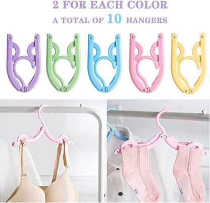 10-Piece Travel Clothes Hanger - Portable Folding Clothes Hanger - Folding Clothes Rack - Image 7