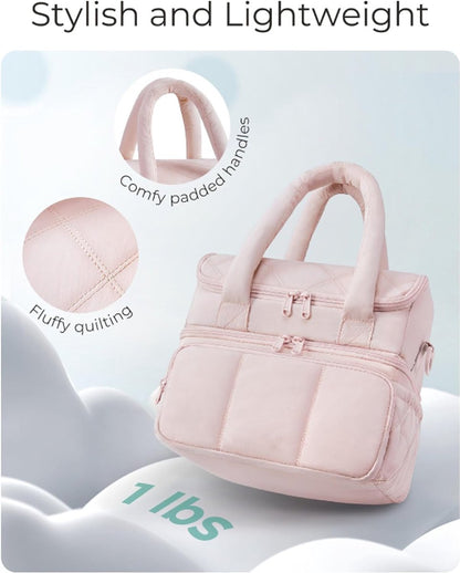 Cooler Bags - Lunch Bag - Handle Strap - Cooler Bag - Lunch Bag - Insulated Cooler Bag - Picnic Bag - Suitable for work, office, travel and picnics（Beige） - Image 4