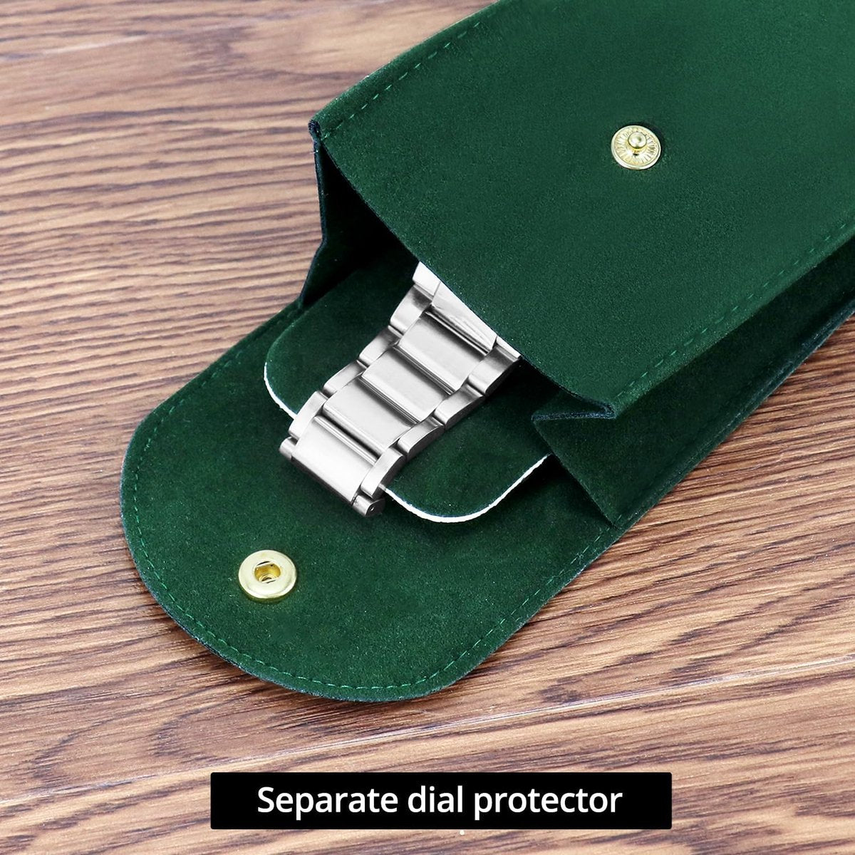 Watch Storage Bags - 4 pcs - Watch Travel Bag - Thickened Double-Sided Fleece Watch Envelope - Jewelry Pouch with Snap Closure - Storage Bag - Watch Pouch with Microfiber Flap - Image 4