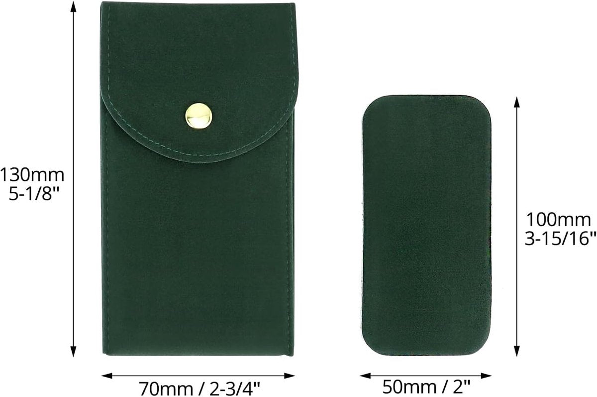 Watch Storage Bags - 4 pcs - Watch Travel Bag - Thickened Double-Sided Fleece Watch Envelope - Jewelry Pouch with Snap Closure - Storage Bag - Watch Pouch with Microfiber Flap - Image 5