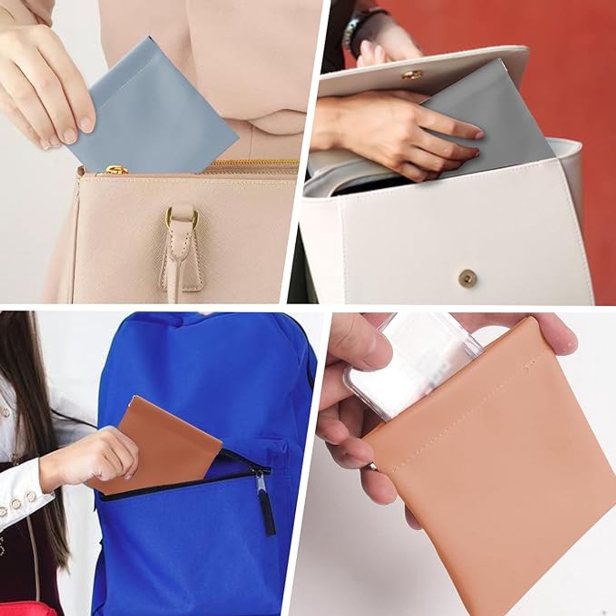 Wallet - Organizer - Men's Wallet - Gift - Men's Gift - Gift for Men - Gift for Boyfriend - Gift for Father - Set of 4 (Blue, Brown, Light Gray, Apricot) - Image 4