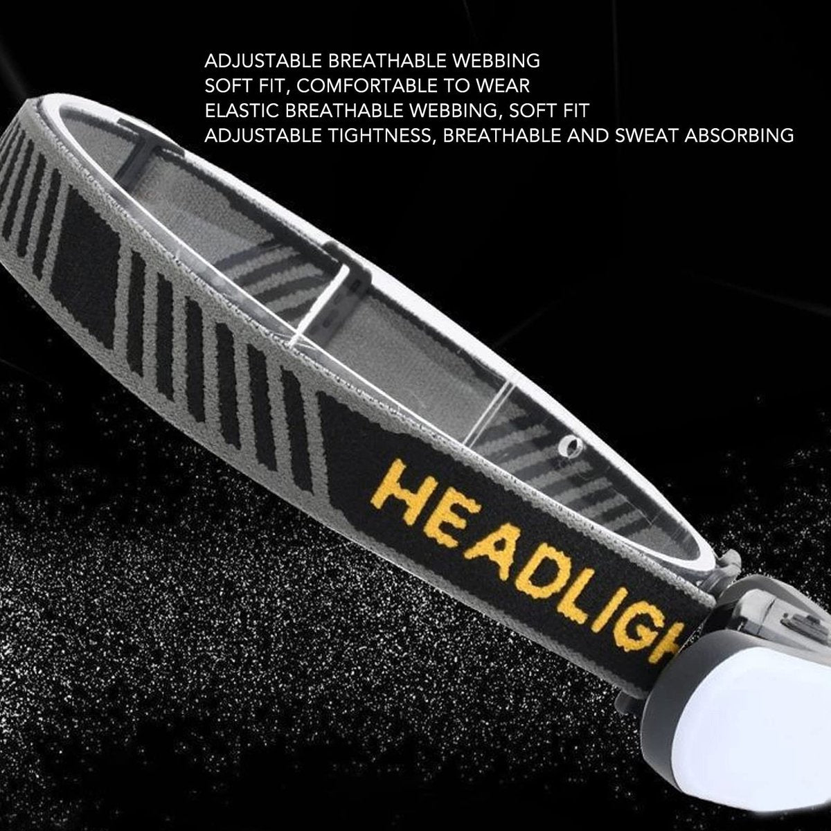 Headlamp LED Rechargeable - Headlight - COB Headlamp - 6 Light Modes - USB Rechargeable - Headlamp Flashlight - Suitable for Fishing and Running - Image 4