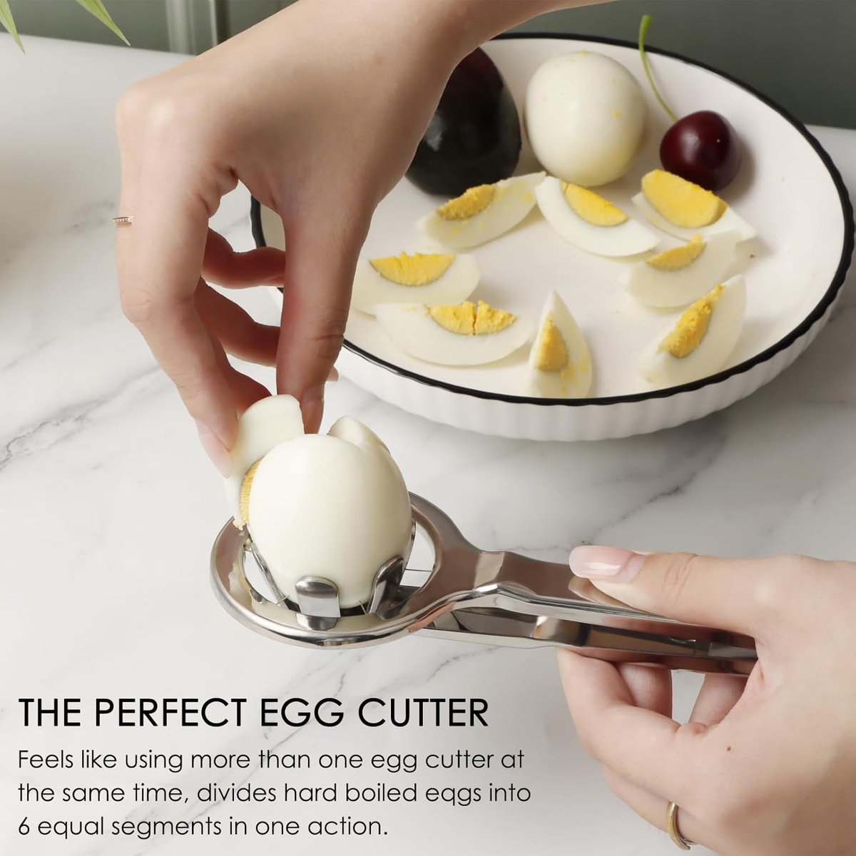 Egg Slicer - Stainless Steel Egg Slicer - Kitchen Utensils - Stainless Steel Kitchen Gadgets - Top Quality Egg Slicer - Egg Divider - Image 4