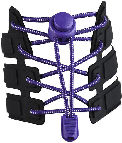 Sneaker Laces 120CM suitable for Sneakers - Elastic laces without a knot - Suitable for students and adults - With strong buckle and quick-release function (Purple)