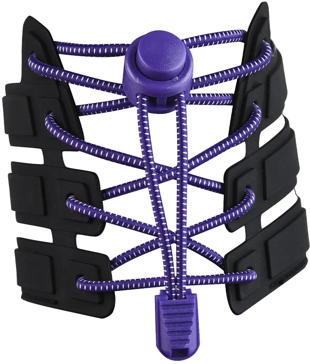Sneaker Laces 120CM suitable for Sneakers - Elastic laces without a knot - Suitable for students and adults - With strong buckle and quick-release function (Purple)
