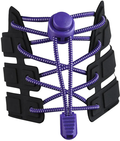 Sneaker Laces 120CM suitable for Sneakers - Elastic laces without a knot - Suitable for students and adults - With strong buckle and quick-release function (Purple)