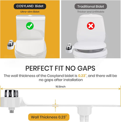 bidet - Toilet bidet | With 2 spray heads - Self-cleaning bidet spray - Adjustable water pressure - Toilet bidet attachment - Comes with a bidet installation video - Image 5