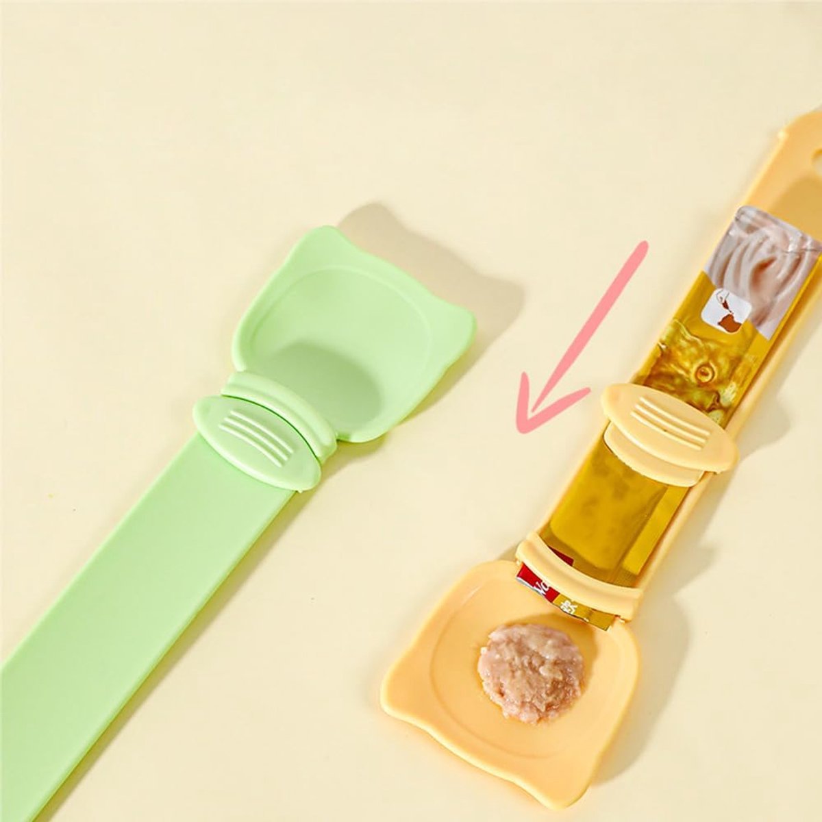 spoon for cats - Squeeze spoon for cat food - Feeding spoon for cat treats - Feeding spoon for wet food - Lick spoon for liquid cat food - Set of 3 - Image 2
