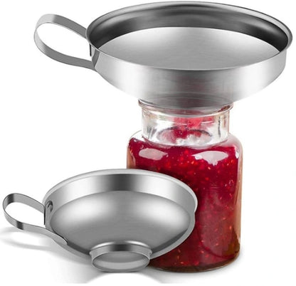 2-Pack - Funnels - Stainless Steel - Kitchen Funnels - Jam Can Funnels - Image 3