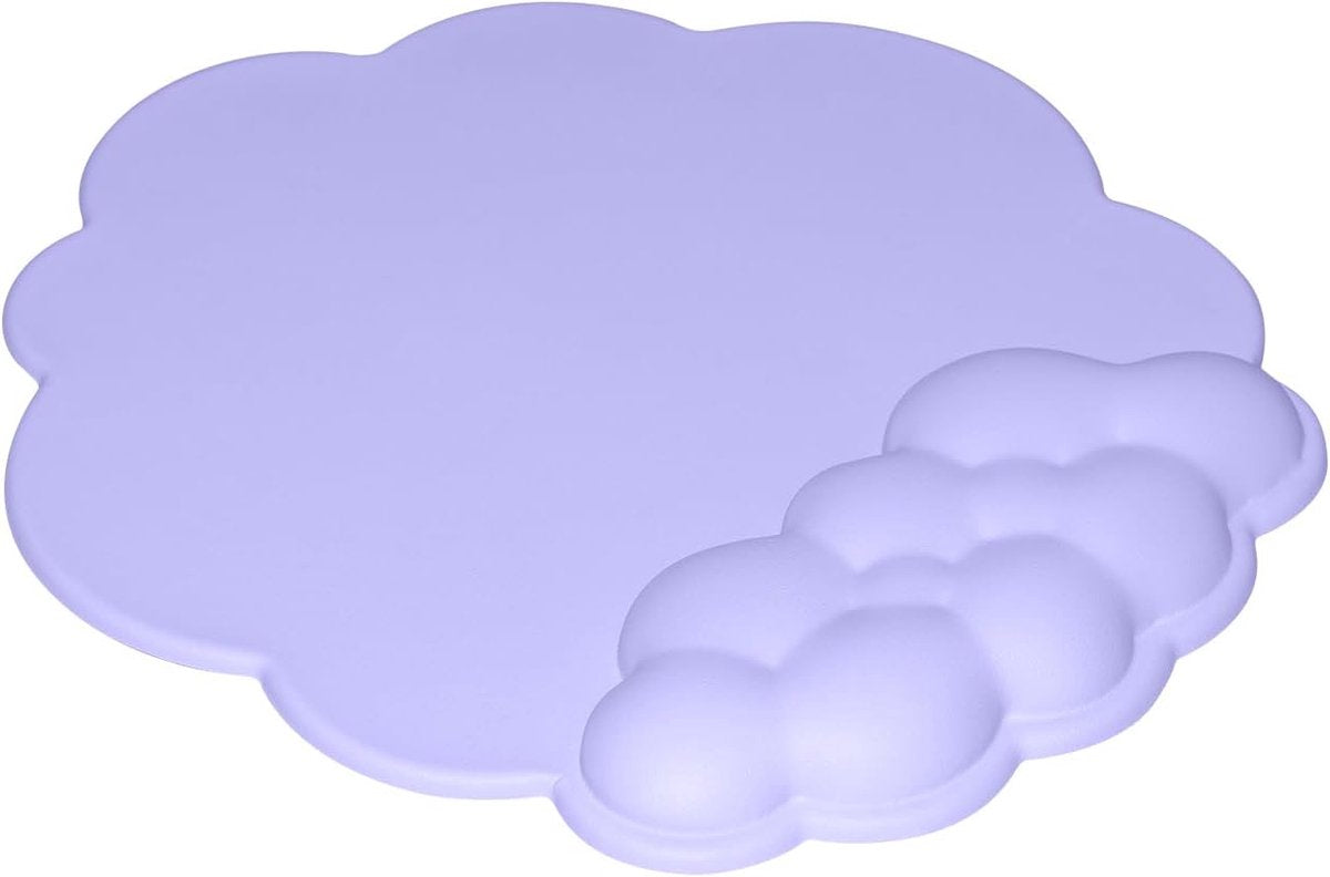 Mouse Pad - Mouse Pad with Wrist Rest - Ergonomic Mouse Pad - Mouse Pad with Leather Surface, Suitable for Computers, Laptops, Office, Home and Travel, with Non-Slip Bottom - Purple - Image 2
