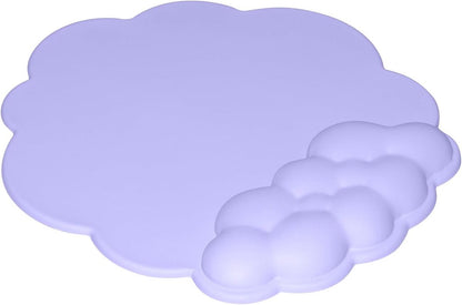 Mouse Pad - Mouse Pad with Wrist Rest - Ergonomic Mouse Pad - Mouse Pad with Leather Surface, Suitable for Computers, Laptops, Office, Home and Travel, with Non-Slip Bottom - Purple - Image 2