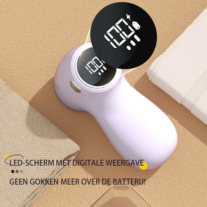 Rechargeable Lint Remover with Display - Lint Remover - Suction and Shave Function - Lint Remover - Type-C Charging - 3 Working Modes & 6-Blade System - Purple - Image 3