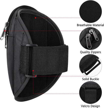 Sports Bag - Running Armband - Phone Holder for Running - Reflective Sports Accessories - With Adjustable Shoulder Strap - Suitable for Running, Camping and Hiking (Vegetable) - Image 3