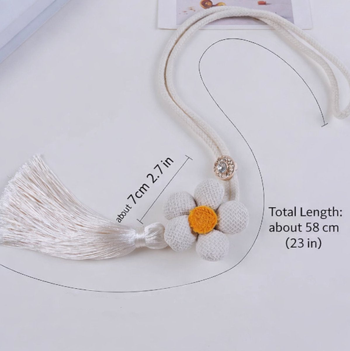 Curtain Holder - Curtain Tie Rope - Curtain Tie Back - Curtain Decoration - Home Decoration - Curtain Accessories - 2 Pieces - White - Image 2