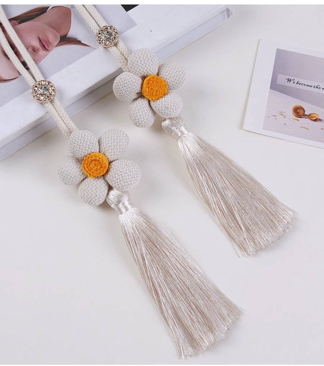 Curtain Holder - Curtain Tie Rope - Curtain Tie Back - Curtain Decoration - Home Decoration - Curtain Accessories - 2 Pieces - White - Image 4