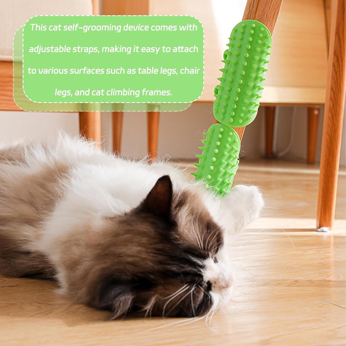 Cat Toys - Set of 4 - Scratching Post - Cat Comb - Made of Silicone - Reduces flying hair, scratching and itching - An excellent gift for cat lovers to give to their beloved pets. - Image 5