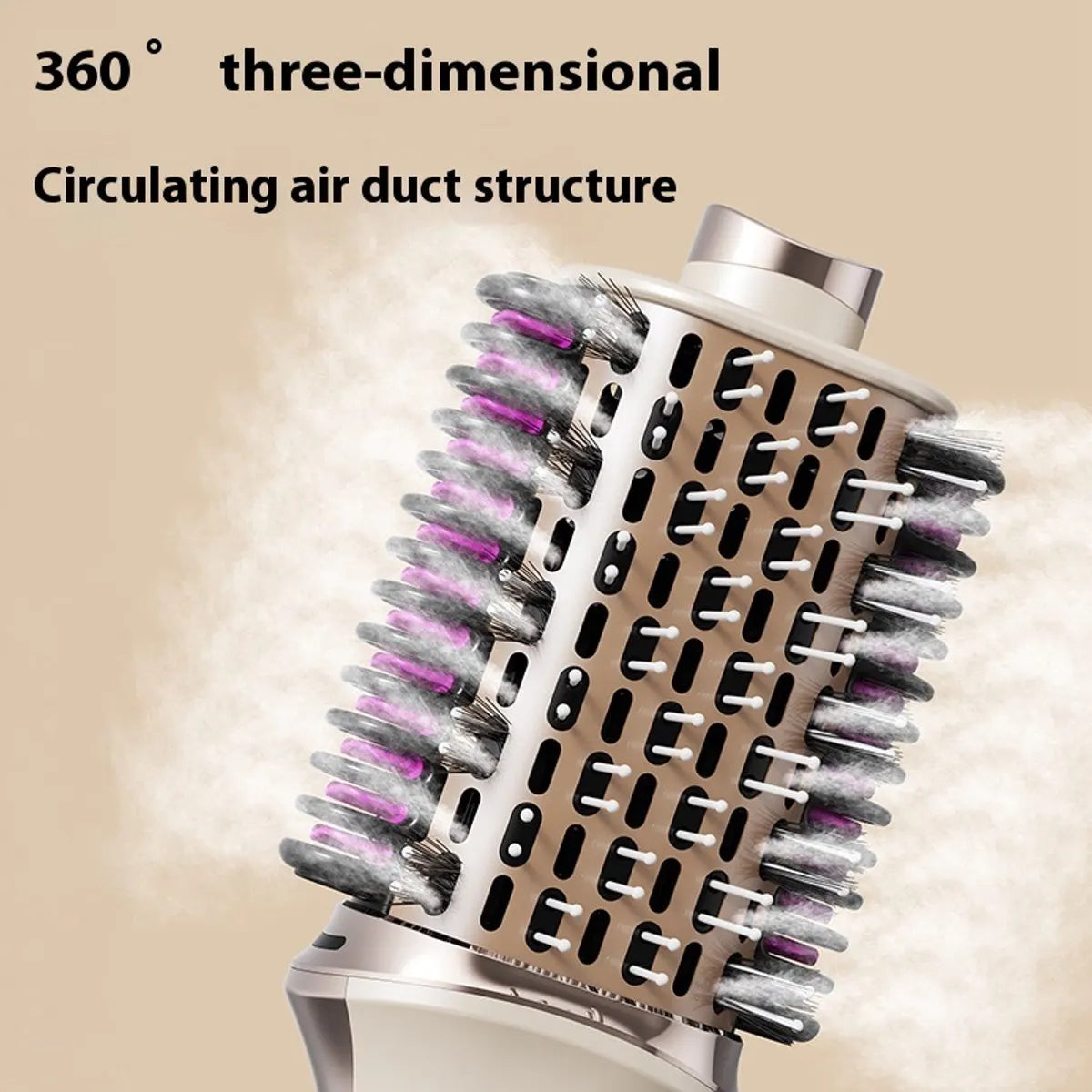 3-in-1 Multistyle Hair Dryer - Dryer, Styling Brush & Curling Iron - Hair Dryer Brush - Curling Brush - 650W, 4 Adjustable Settings - Image 3