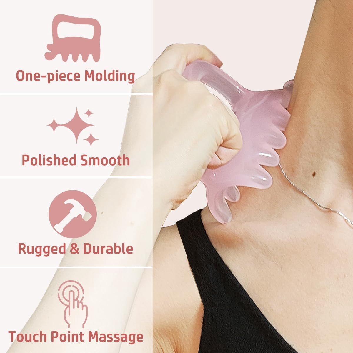Massage Tool - Myofascial Release - Relieves Tension - Pink - Image 3
