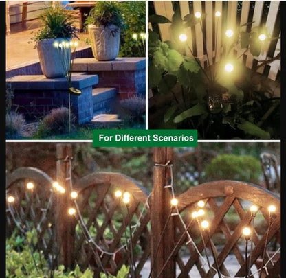 Outdoor Lighting - Solar Garden Lighting - Mood Lamp - LED Solar Garden Lamp - Firefly Shaped - 6 Pots x 2 - Waterproof for Outdoor Use - Suitable for Decorating Patio Paths - Warm Tones - Image 2