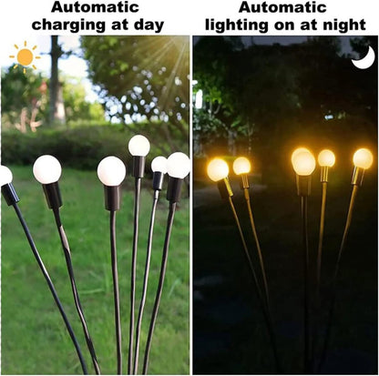 Outdoor Lighting - Solar Garden Lighting - Mood Lamp - LED Solar Garden Lamp - Firefly Shaped - 6 Pots x 2 - Waterproof for Outdoor Use - Suitable for Decorating Patio Paths - Warm Tones - Image 4
