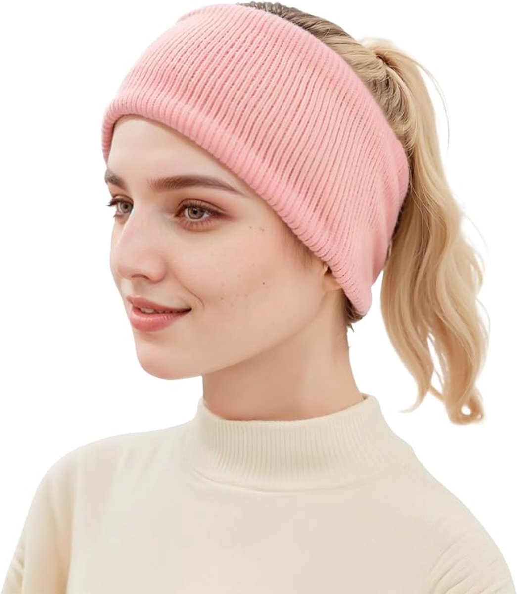 Women's Scarves (2-pack) - Neck Warmer - Winter Scarves for Women - Fleece Neck Warmer - Unisex Winter Neck Warmer - Suitable for Motorcycling, Skiing, Cycling, etc. - Gray, Pink - Image 3