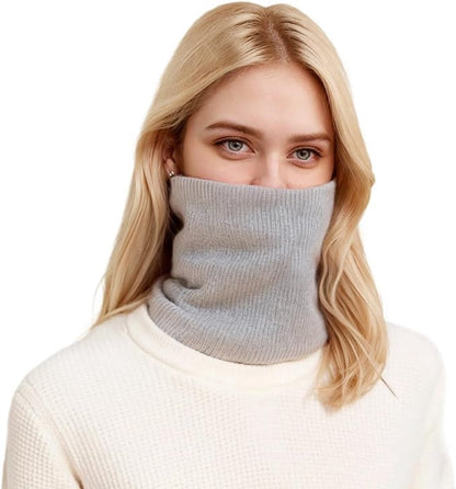 Women's Scarves (2-pack) - Neck Warmer - Winter Scarves for Women - Fleece Neck Warmer - Unisex Winter Neck Warmer - Suitable for Motorcycling, Skiing, Cycling, etc. - Gray, Pink - Image 4