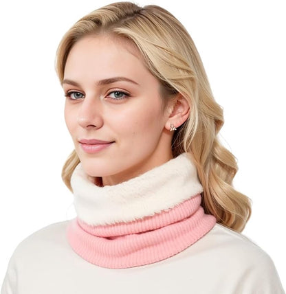 Women's Scarves (2-pack) - Neck Warmer - Winter Scarves for Women - Fleece Neck Warmer - Unisex Winter Neck Warmer - Suitable for Motorcycling, Skiing, Cycling, etc. - Gray, Pink - Image 6
