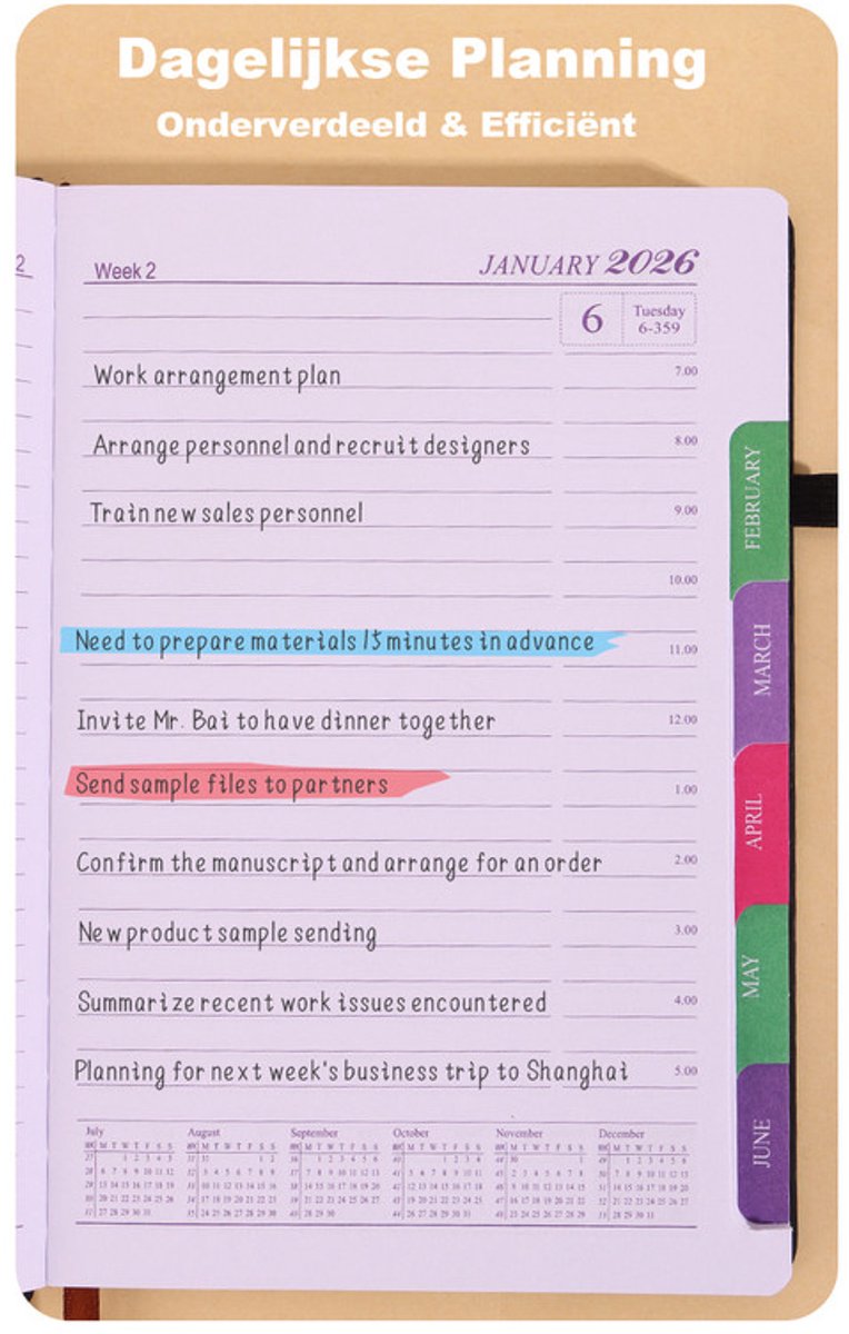 2026 Daily Planner – 2026 Adult Agenda – 1 Day on 1 Page – 365 Day Planner & Notebook – 14.0*20.8cm – Gray - Image 2