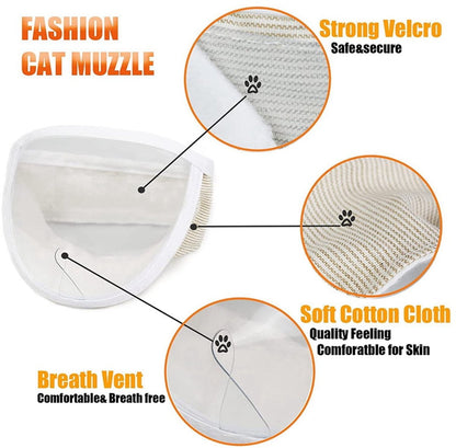 1 Piece - Adjustable Visor - Muzzle with Wide Field of View - Breathable and Bite-Resistant Muzzle - Muzzle for Cat Grooming（S：Suitable for cats with a head circumference of 17-21 cm） - Image 2