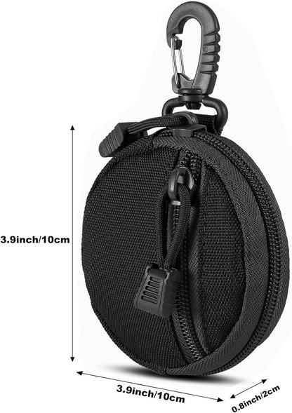 Storage Bag - Accessory Organizer - Compact Wallet for Daily Use - Suitable for Travel, Sports, Running, Camping and Other Indoor and Outdoor Activities - Set of 2 (Black) - Image 3