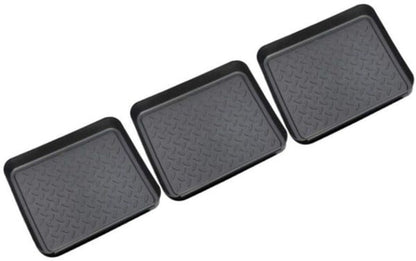 3-piece universal tray - multifunctional - plastic - rectangular tray - black - Image 2