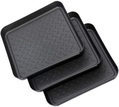 3-piece universal tray - multifunctional - plastic - rectangular tray - black - Image 3