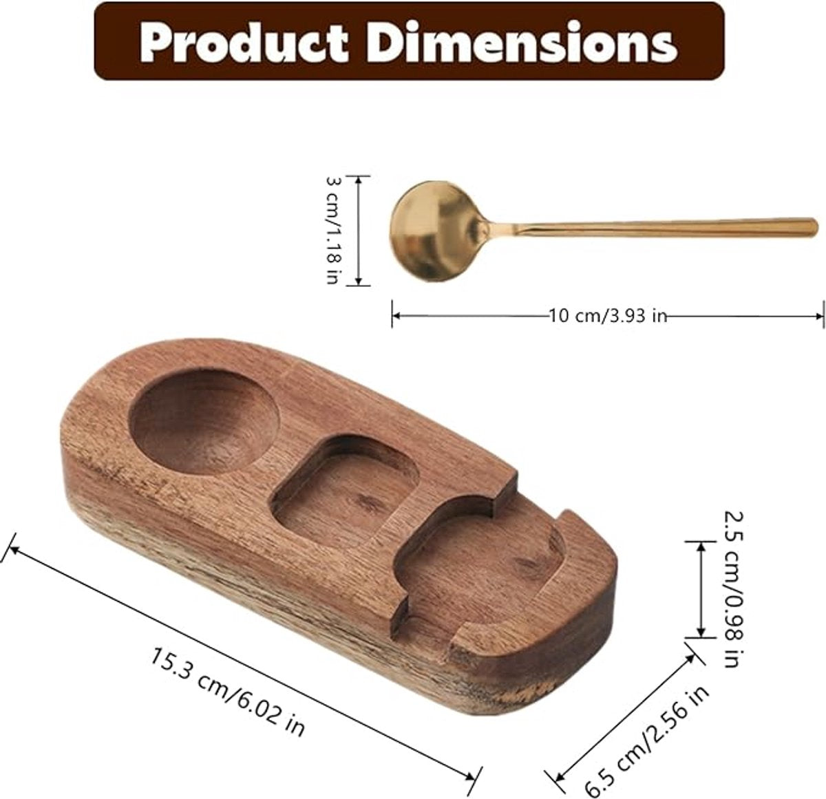 1 set - Wooden egg holder - with spoon - Stylish tray - Sturdy design - Suitable for breakfast, brunch, picnic and everyday use - Image 3