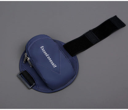 Sports Bag - Running Armband - Phone Holder for Running - Reflective Sports Accessories - With Adjustable Shoulder Strap - Suitable for Running, Camping and Hiking (Blue)
