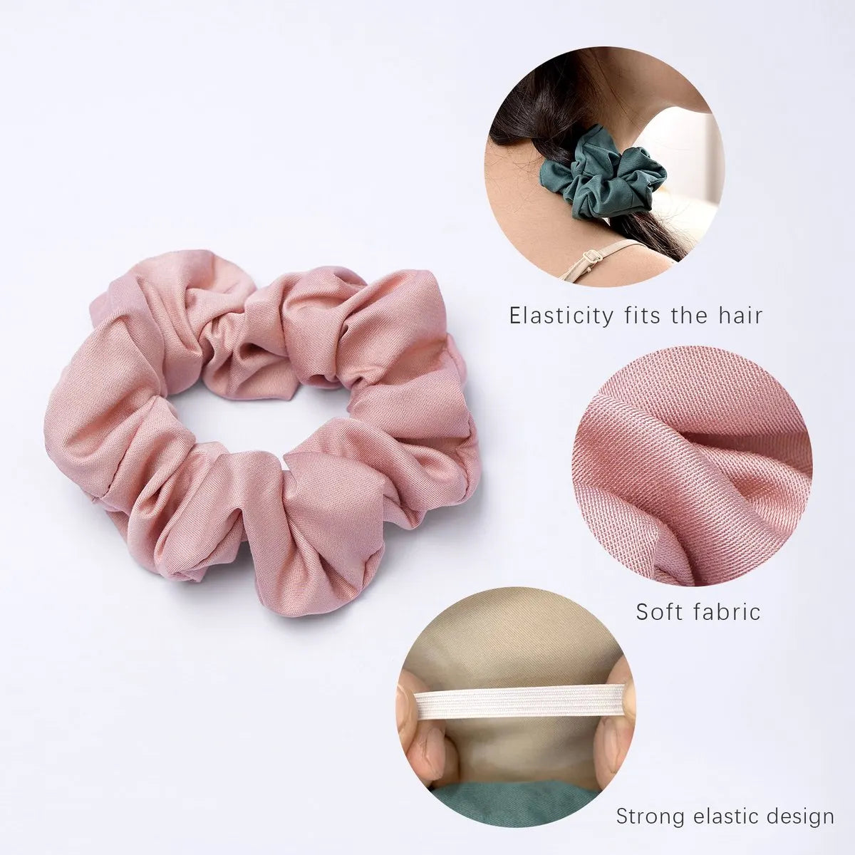 Headbands - Cotton Headbands, Soft Ponytail Holders - Candy Colors - Elastic Headbands - For Girls & Women - Pack of 10 - Image 3