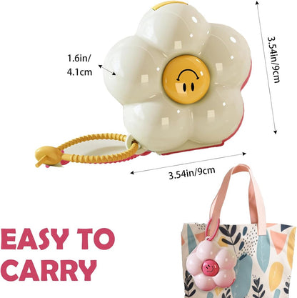 Mini Pill Box - Portable Jewelry Box - Flower-Shaped Storage Box - For storing small accessories - Suitable for boys and girls (White) - Image 3