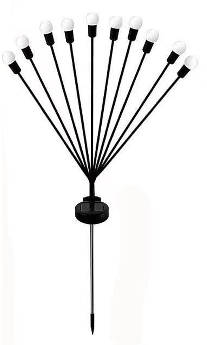 Outdoor Lighting - Solar Garden Lighting - Mood Lamp - LED Solar Garden Lamp - Firefly Shaped - 10 Pots x 2 - Waterproof for Outdoor Use - Suitable for Decorating Patio Paths - Warm Tones - Image 3