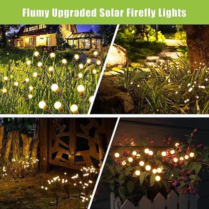 Outdoor Lighting - Solar Garden Lighting - Mood Lamp - LED Solar Garden Lamp - Firefly Shaped - 10 Pots x 2 - Waterproof for Outdoor Use - Suitable for Decorating Patio Paths - Warm Tones - Image 5