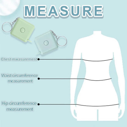 Tape Measure - Extendable Tape Measure - Small Tape Measure - 1.5 m Extendable Tape Measure for Sewing and Crafts, Body Measurements, Weaving Fabrics - Set of 3 (Blue, Pink, Green) - Image 4