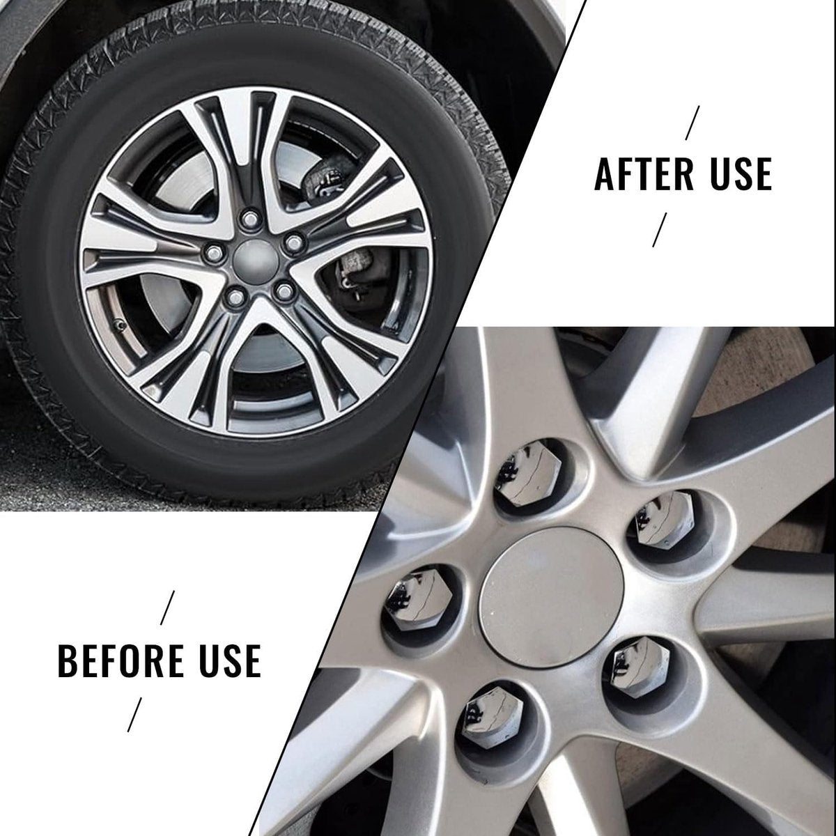 Universal wheel bolt covers (20 pieces) - 17 mm wheel bolt cover - wheel bolt cover - hexagon nut protector - with puller - suitable for all car brands (silver) - Image 4