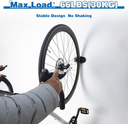 Bicycle Wall Mount - Up to 60 kg Load Capacity - For Tires 27-83 mm - Space-Saving Suspension for Garage & Home - Image 5