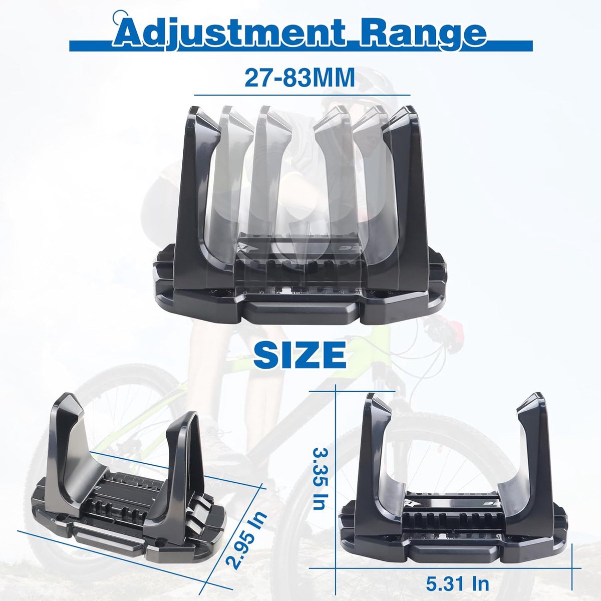 Bicycle Wall Mount - Up to 60 kg Load Capacity - For Tires 27-83 mm - Space-Saving Suspension for Garage & Home - Image 6