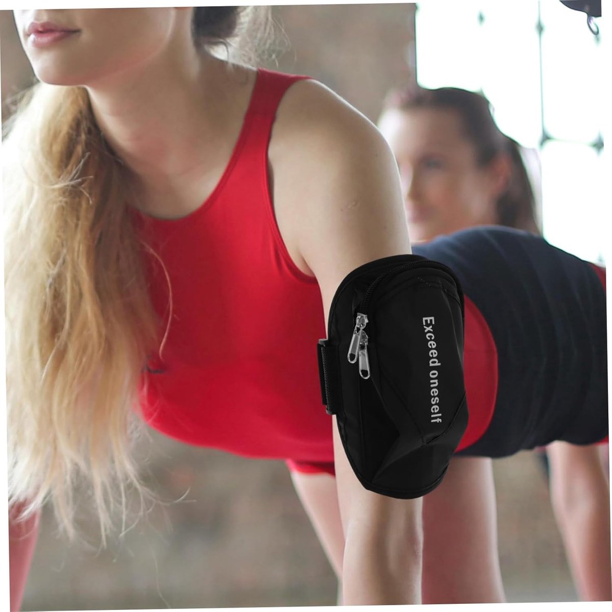 Sports Bag - Running Armband - Phone Holder for Running - Reflective Sports Accessories - With Adjustable Shoulder Strap - Suitable for Running, Camping and Hiking (Black) - Image 5
