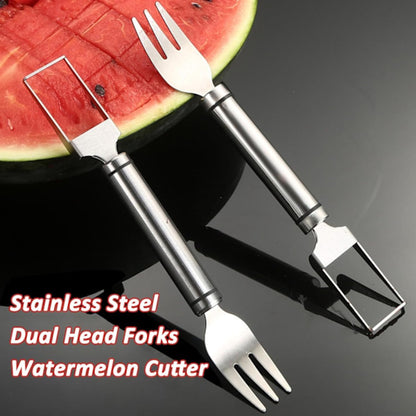 Watermelon Fork - Multifunctional Watermelon Slicer - Fruit Cutter - Portable Tool 2-Piece Set - Image 4