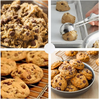 Three-Piece Ice Cream Scoop Set - Cookie Scoop Set - Stainless Steel Ice Cream Scoop with Trigger Mechanism - Large/Medium/Small Cookie Scoops - Baking Cookie Scoop Set - Image 5