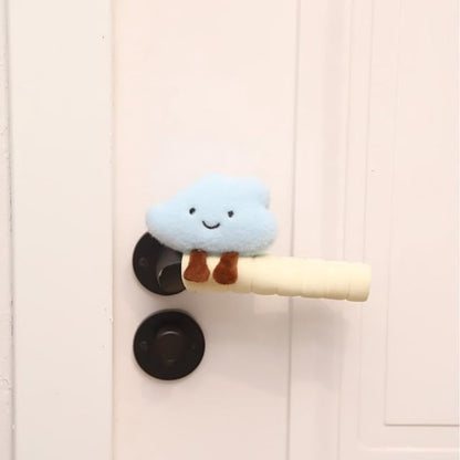 Protective Cover - Set of Two - Cute Cloud-Shaped Door Handle Gloves - Decorative Door Handle Protector Cover - Door Accessories (Blue) - Image 2