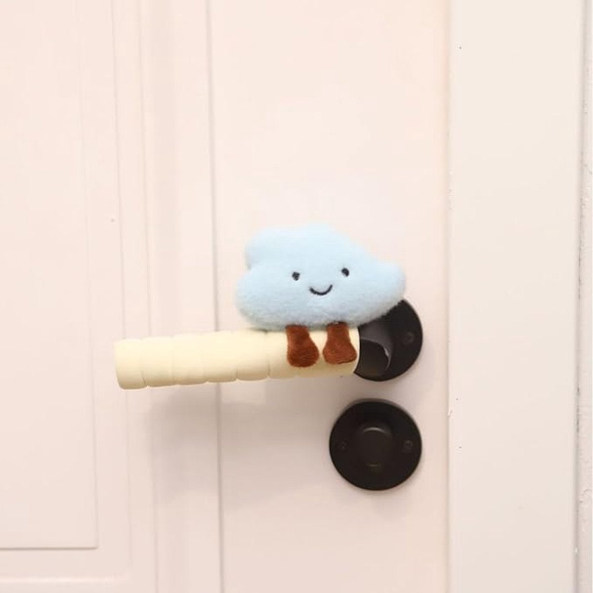 Protective Cover - Set of Two - Cute Cloud-Shaped Door Handle Gloves - Decorative Door Handle Protector Cover - Door Accessories (Blue) - Image 5