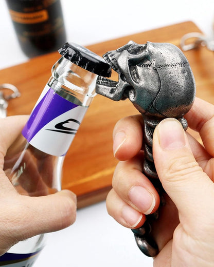 Skeleton Bottle Opener - Beer Opener - Robust Stainless Steel with Ergonomic Grip - Keychain Size - For Bar & Party - Image 4