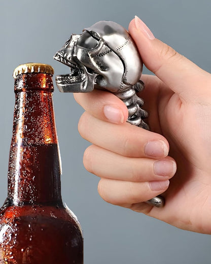 Skeleton Bottle Opener - Beer Opener - Robust Stainless Steel with Ergonomic Grip - Keychain Size - For Bar & Party - Image 5