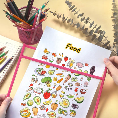 Erasable and Writable Folders - Pack of 30 | Includes 30 water-based whiteboard markers and 3 iron rings - Transparent plastic folders/protective covers - Drawing and tracing bags - Erasable and writable - Random colors - Image 8